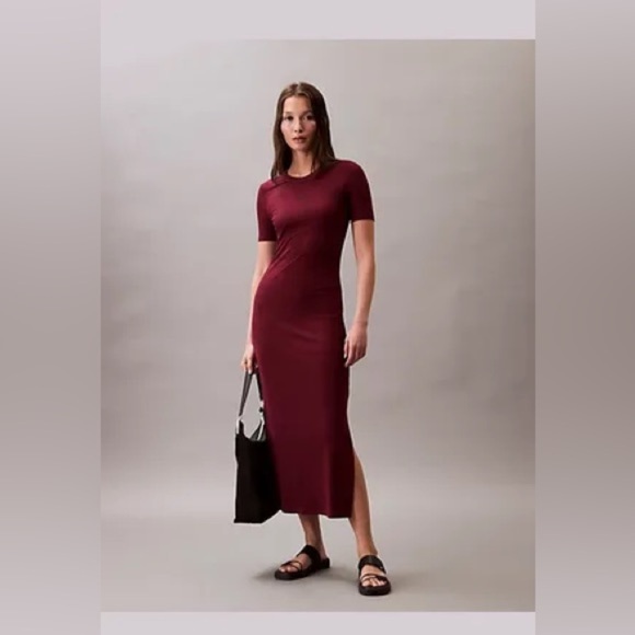 INWEAR | Ida dress in burgundy | size medium - Picture 3 of 7